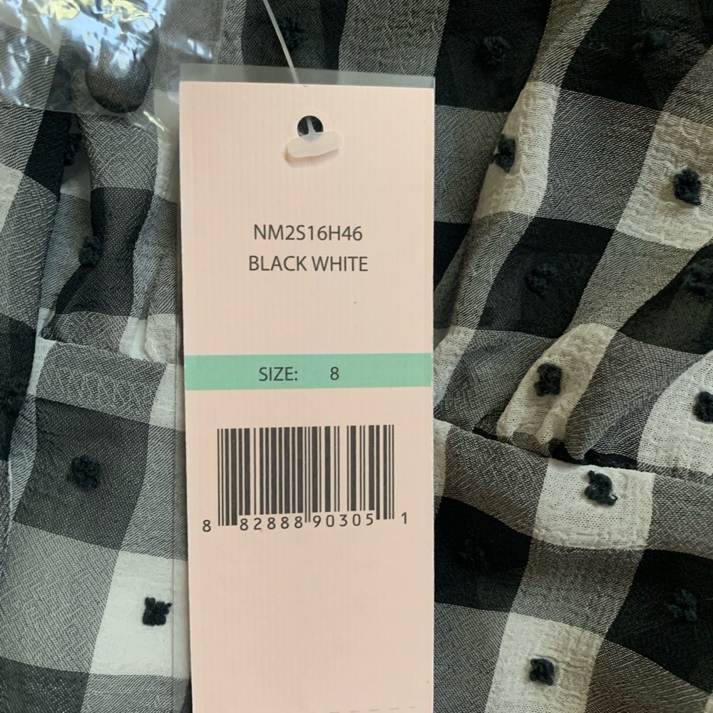 Black and white checkered Nanette Lepore dress, size 8. - Picture 4 of 6